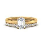 Load image into Gallery viewer, IGI certified 0.50 To 5 Carat Lab Diamond Hidden Halo Ring With Half Eternity Band 14K Gold
