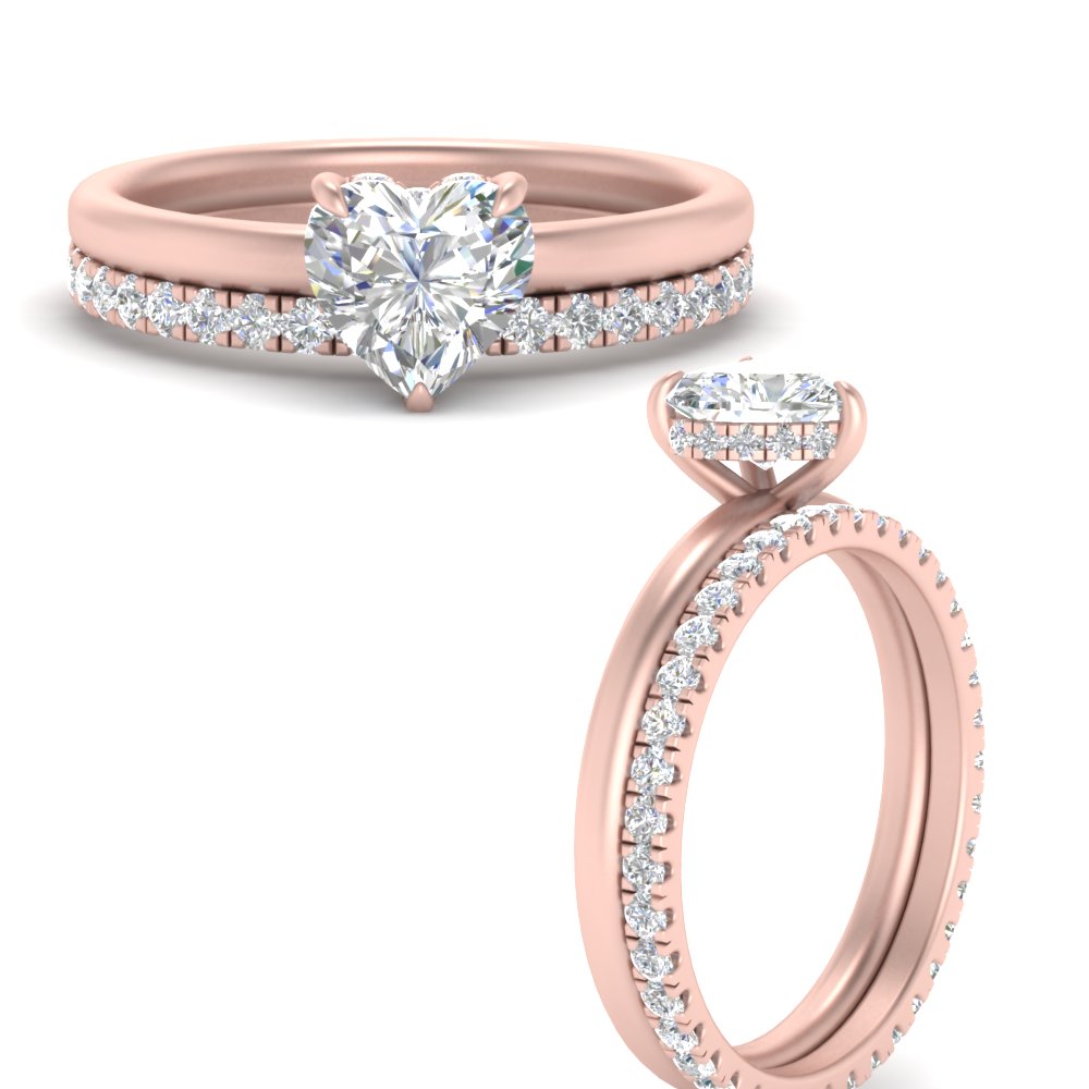 0.50 To 5 Carat Eternity Wedding Band Hidden Halo  Lab Diamond Ring With 14K Gold