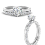 Load image into Gallery viewer, 0.50 To 5 Carat Eternity Wedding Band Hidden Halo  Lab Diamond Ring With 14K Gold
