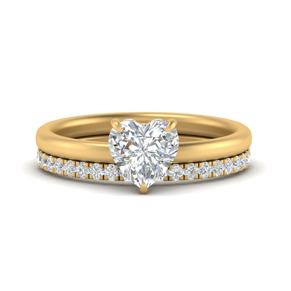 0.50 To 5 Carat Eternity Wedding Band Hidden Halo  Lab Diamond Ring With 14K Gold