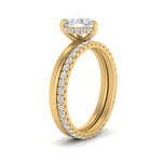 Load image into Gallery viewer, 0.50 To 5 Carat Eternity Wedding Band Hidden Halo  Lab Diamond Ring With 14K Gold
