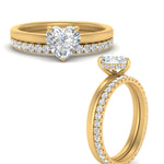 Load image into Gallery viewer, 0.50 To 5 Carat Eternity Wedding Band Hidden Halo  Lab Diamond Ring With 14K Gold
