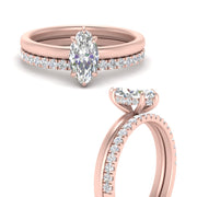 IGI certified 0.50 To 5 Carat Lab Diamond Hidden Halo Ring With Half Eternity Band 14K Gold