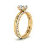 Load image into Gallery viewer, 1/2 To 5 Carat Hidden Halo Ring Eternity Lab Diamond Wedding Band 14K Gold
