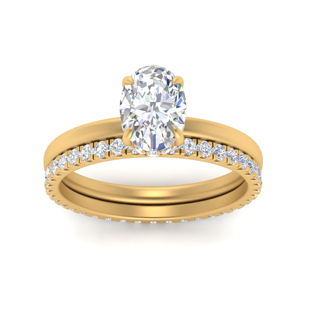 1/2 To 5 Carat Hidden Halo Ring Eternity Lab Diamond Wedding Band 14K Gold