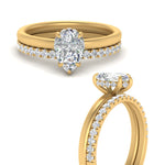 Load image into Gallery viewer, IGI certified 0.50 To 5 Carat Lab Diamond Hidden Halo Ring With Half Eternity Band 14K Gold
