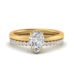 Load image into Gallery viewer, 0.50 To 5 Carat Lab Diamond Hidden Halo Ring With Eternity Wedding Band 14K Gold
