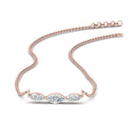 Load image into Gallery viewer, 35 Ctw Marquise Cut Lab Diamond Stacking Horizontal Pendant Necklace For Women 14K Gold
