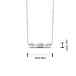 Load image into Gallery viewer, Horizontal Marquise Cut Lab Diamond Stacking Necklace
