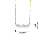 Load image into Gallery viewer, Horizontal Marquise Cut Lab Diamond Stacking Necklace
