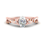 Load image into Gallery viewer, 1.70 Ct. Twisting Infinity Oval Lab Diamond Engagement Ring 14K Gold
