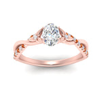 Load image into Gallery viewer, 1.70 Ct. Twisting Infinity Oval Lab Diamond Engagement Ring 14K Gold
