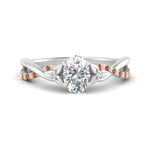 Load image into Gallery viewer, 1.70 Ct. Twisting Infinity Oval Lab Diamond Engagement Ring 14K Gold
