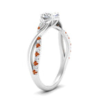 Load image into Gallery viewer, 1.70 Ct. Twisting Infinity Oval Lab Diamond Engagement Ring 14K Gold
