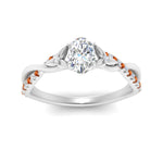 Load image into Gallery viewer, 1.70 Ct. Twisting Infinity Oval Lab Diamond Engagement Ring 14K Gold
