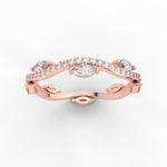 Load image into Gallery viewer, 1.15 Ct Leaf on Vine Wedding Band with Marquise Diamond

