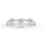 Load image into Gallery viewer, 1.15 Ct Leaf on Vine Wedding Band with Marquise Diamond
