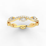 Load image into Gallery viewer, 1.15 Ct Leaf on Vine Wedding Band with Marquise Diamond
