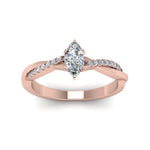 Load image into Gallery viewer, Lab Diamond Twisted Style Engagement Ring 14K Gold
