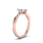 Load image into Gallery viewer, Lab Diamond Twisted Style Engagement Ring 14K Gold
