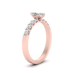 Load image into Gallery viewer, Lab Diamond Side Stone Engagement Ring 14K Gold
