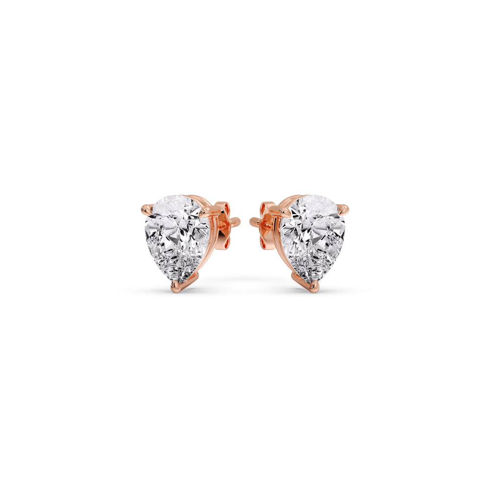 Fancy Colored Diamond Pear Shaped Stud Earring