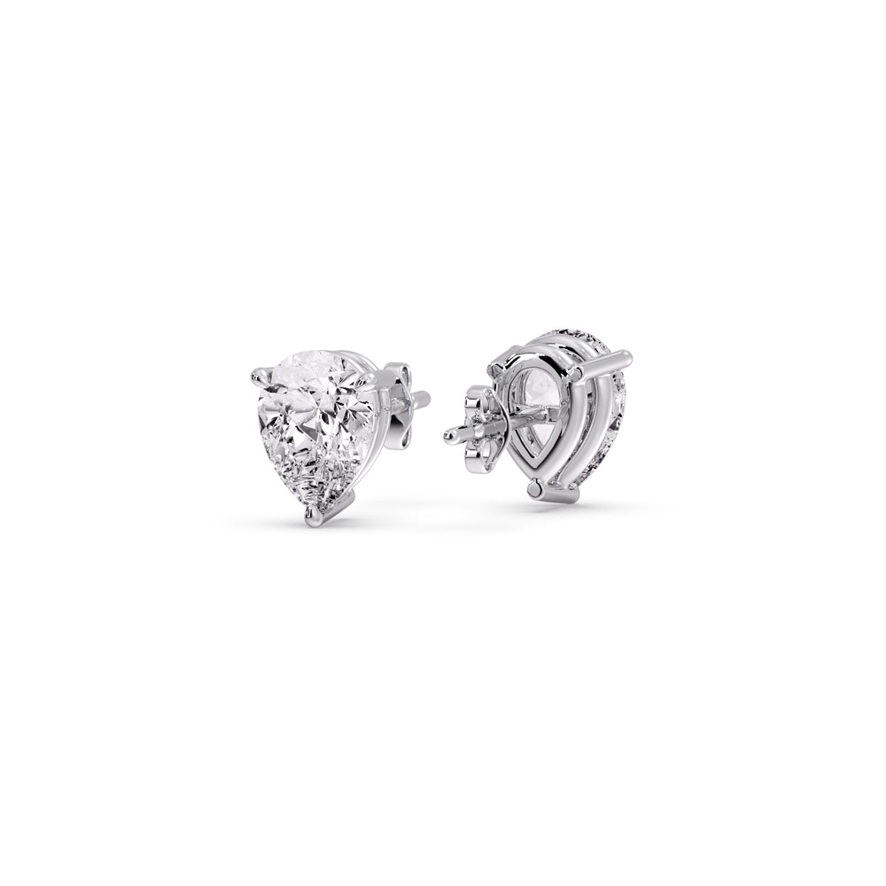 Fancy Colored Diamond Pear Shaped Stud Earring
