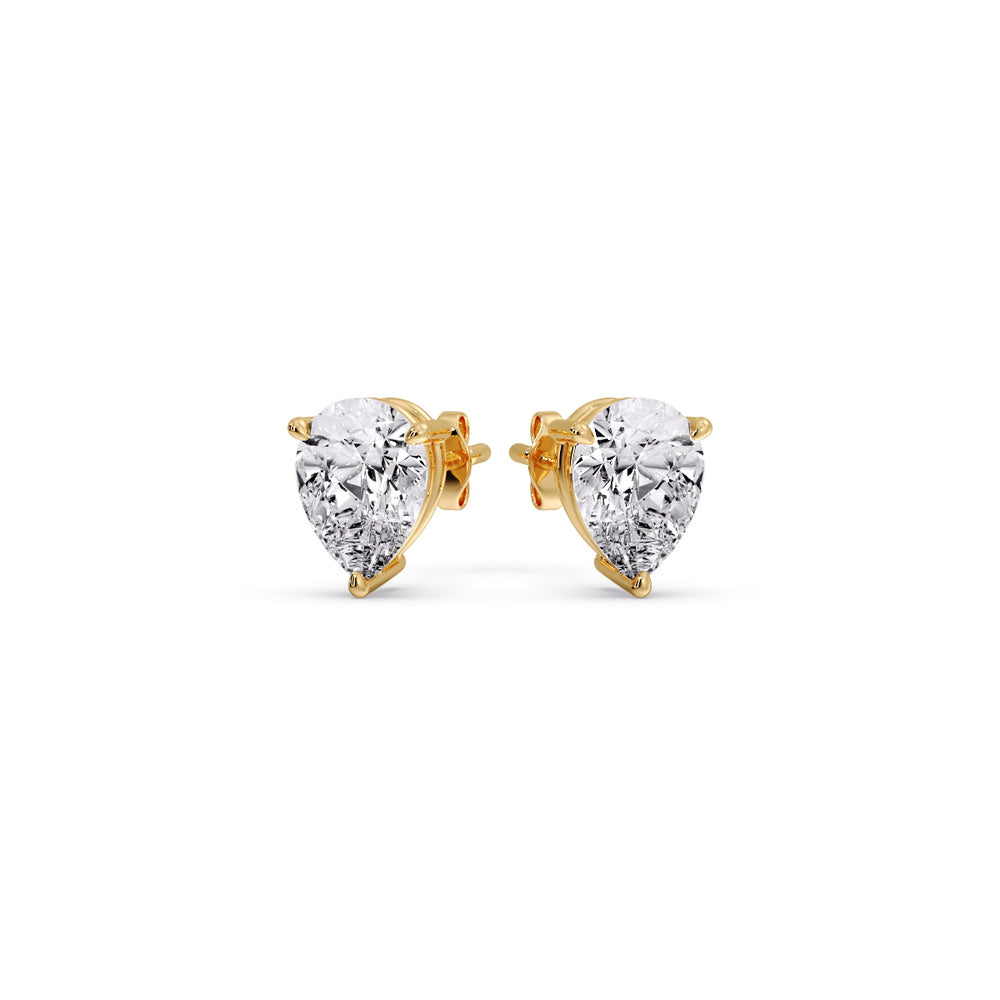 Fancy Colored Diamond Pear Shaped Stud Earring