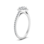 Load image into Gallery viewer, 1 Carat Lab Grown Diamond Halo Petite Engagement Ring 14K White Gold
