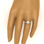 Load image into Gallery viewer, 1 Carat Lab Grown Diamond Halo Petite Engagement Ring 14K Yellow Gold
