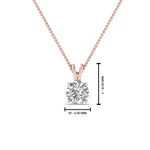 Load image into Gallery viewer, Round Cut Lab Diamond 4 Prong Solitaire Pendant For Women
