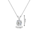 Load image into Gallery viewer, Round Cut Lab Diamond 4 Prong Solitaire Pendant For Women
