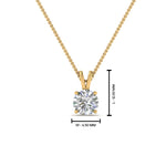 Load image into Gallery viewer, Round Cut Lab Diamond 4 Prong Solitaire Pendant For Women
