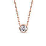 Load image into Gallery viewer, one-carat-round-bezel-solitaire-diamond-pendant-in-rose-gold-fdpd10538roangle1-1-00ct-nl-rg.jpg?v=1754904984