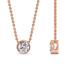 Load image into Gallery viewer, one-carat-round-bezel-solitaire-diamond-pendant-in-rose-gold-fdpd10538roangle4-1-00ct-nl-rg.jpg?v=1754904984
