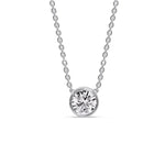 Load image into Gallery viewer, Fancy Lab Diamond Colored Round Bezel Solitaire Pendant