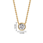 Load image into Gallery viewer, one-carat-round-bezel-solitaire-diamond-pendant-in-yellow-gold-fdpd10538roangle1-1-00ct-nl-yg-hw.jpg?v=1754904986