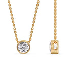 Load image into Gallery viewer, one-carat-round-bezel-solitaire-diamond-pendant-in-yellow-gold-fdpd10538roangle4-1-00ct-nl-yg.jpg?v=1754904986