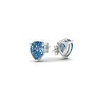 Load image into Gallery viewer, one-carat-vivid-blue-pear-cut-3-prong-earring-in-white-gold-fdear10411peblueangle4-1.00ct-nl-wg.jpg