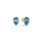 Load image into Gallery viewer, one-carat-vivid-blue-pear-cut-3-prong-earring-in-yellow-gold-fdear10411peblueangle1-1.00ct-nl-yg.jpg