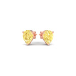 Load image into Gallery viewer, one-carat-vivid-yellow-pear-cut-3-prong-earring-in-rose-gold-fdear10411peyellowangle3-1.00ct-nl-rg.jpg