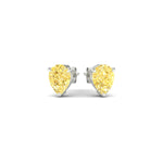 Load image into Gallery viewer, one-carat-vivid-yellow-pear-cut-3-prong-earring-in-white-gold-fdear10411peyellowangle3-1.00ct-nl-wg.jpg