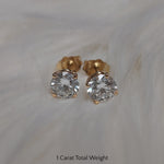 Load image into Gallery viewer, 0.25 To 5 Carat Lab Diamond Round Stud Earring 14K Gold
