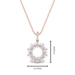 Load image into Gallery viewer, 1.60 Ctw Round Cut Lab Diamond Open Cluster Pendant For Women 14K Gold

