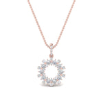 Load image into Gallery viewer, 1.60 Ctw Round Cut Lab Diamond Open Cluster Pendant For Women 14K Gold
