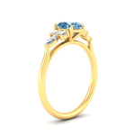 Load image into Gallery viewer, Fancy Lab Color Oval Cut Diamond Marquise Floral Engagement Ring