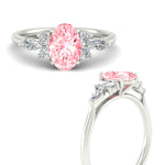 Load image into Gallery viewer, oval-cut-vivid-pink-marquise-floral-engagement-ring-in-white-gold-fdenr11764ovgvpinkangle3-nl-wg.jpg