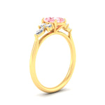 Load image into Gallery viewer, Fancy Lab Color Oval Cut Diamond Marquise Floral Engagement Ring