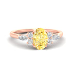 Load image into Gallery viewer, oval-cut-vivid-yellow-marquise-floral-engagement-ring-in-rose-gold-fdenr11764ovgyellowsleep-nl-rg.jpg