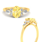 Load image into Gallery viewer, Fancy Lab Color Oval Cut Diamond Marquise Floral Engagement Ring